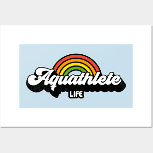 Groovy Rainbow Aquathlete Life Posters and Art